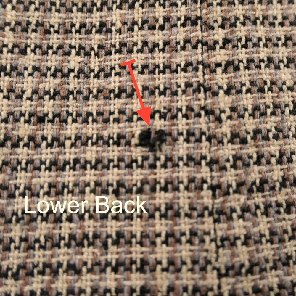 Croft Barrow Blazer Mens 50R Tan Houndstooth Silk Wide Lapel Vintage 90s
